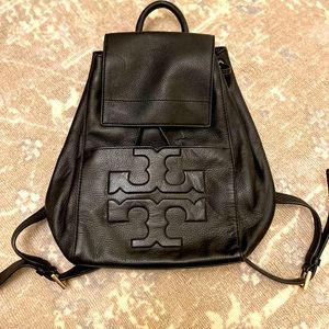 Tory Burch Black Leather Backpack